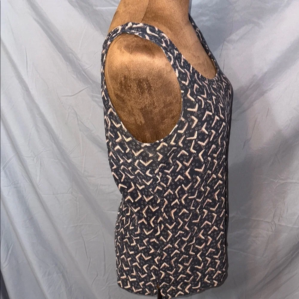 Saks Fifth Avenue Black and Tan Sleeveless Tank Top - Picture 6 of 6